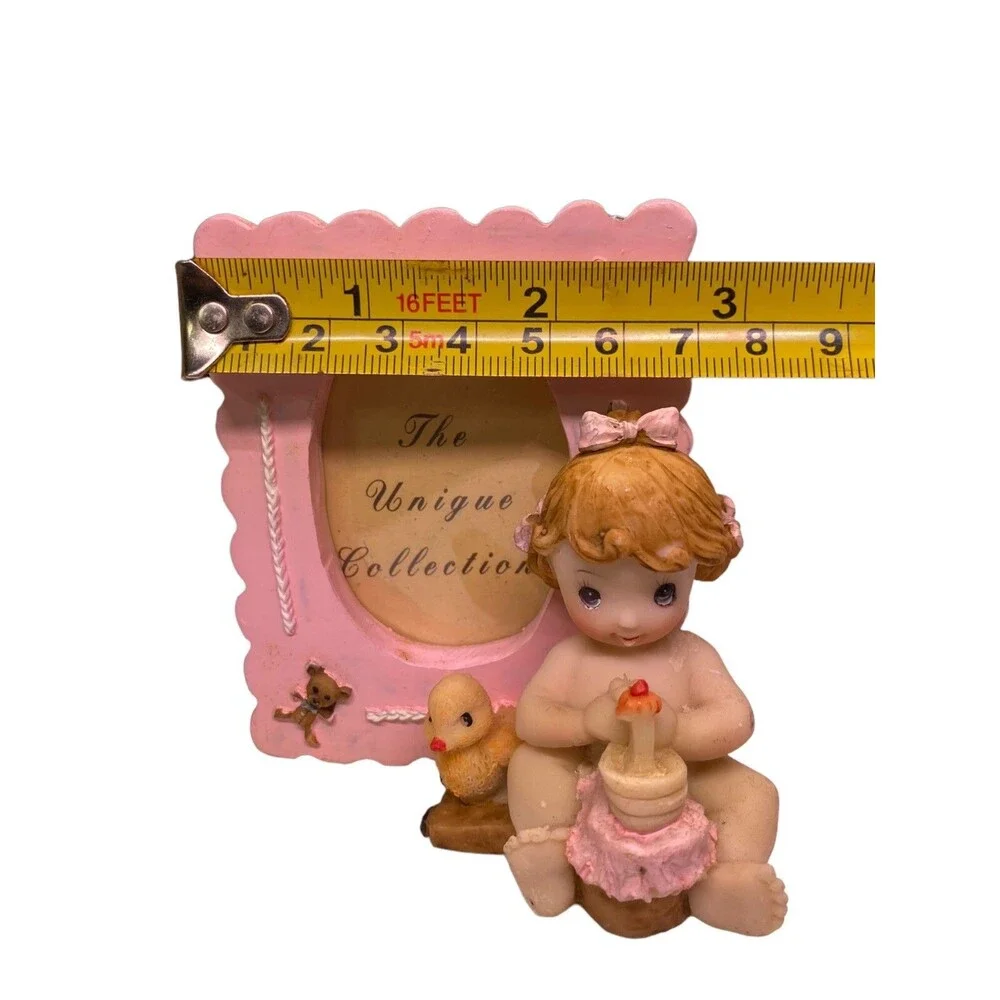 7 - Mini Picture Frame Pink Girl Birthday Party Favors Vintage Lot NEW